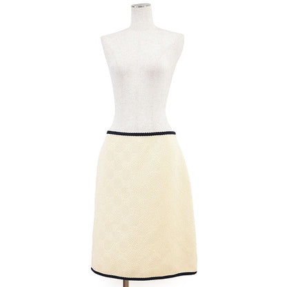 Gucci GG Logo Monogram Wool Silk Skirt