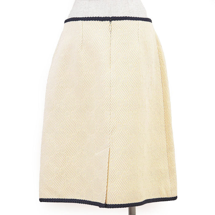 Gucci GG Logo Monogram Wool Silk Skirt