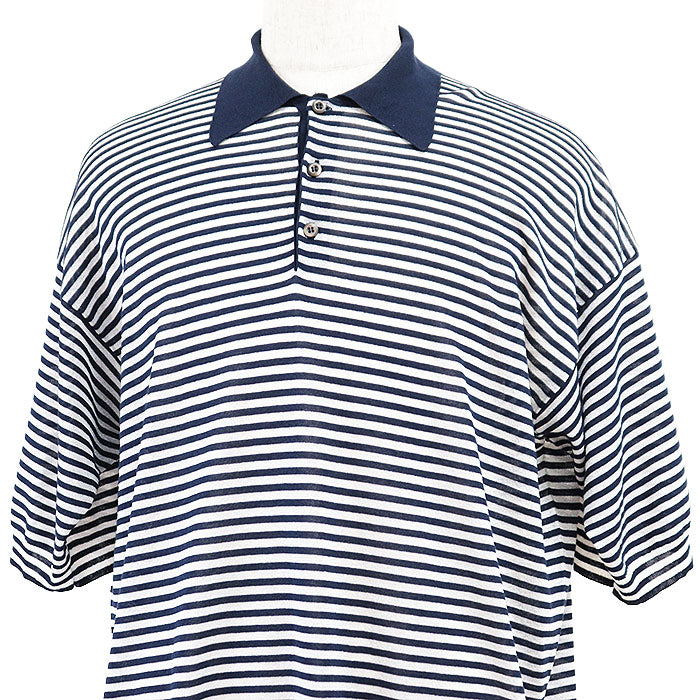 Prada Knit Metal Fiber Polo Shirt