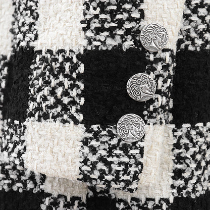 Chanel P54393 Tweed Wool Silk Coat