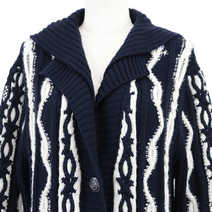 Chanel P59195 Wool Cashmere Knit Cardigan