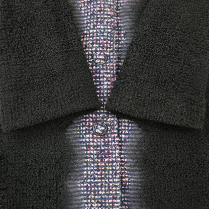 Chanel P52273 Tweed Cashmere Silk Wool Long Coat