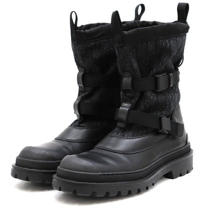 Dior Oblique Leather Jacquard Boots