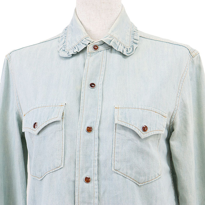 Saint Laurent Paris Western Shirt Cotton Long Sleeve Shirt
