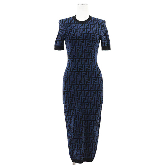 Fendi FF Zucca Micro Pile Jacquard Dress