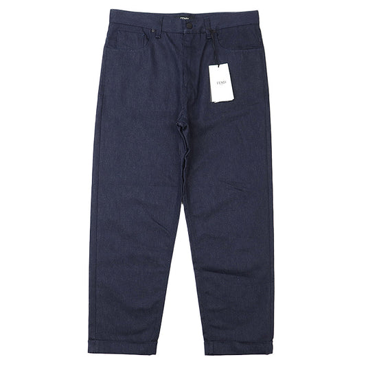 Fendi Embroidered Denim Pants