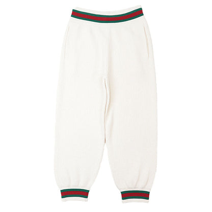 Gucci Sheer Line Web Stripe Wool Knit Pants