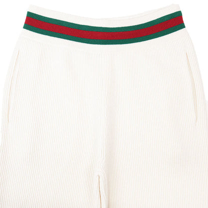 Gucci Sheer Line Web Stripe Wool Knit Pants