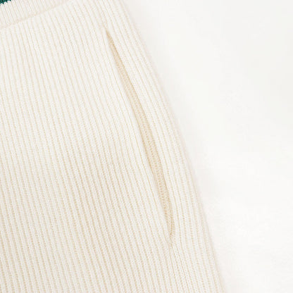 Gucci Sheer Line Web Stripe Wool Knit Pants