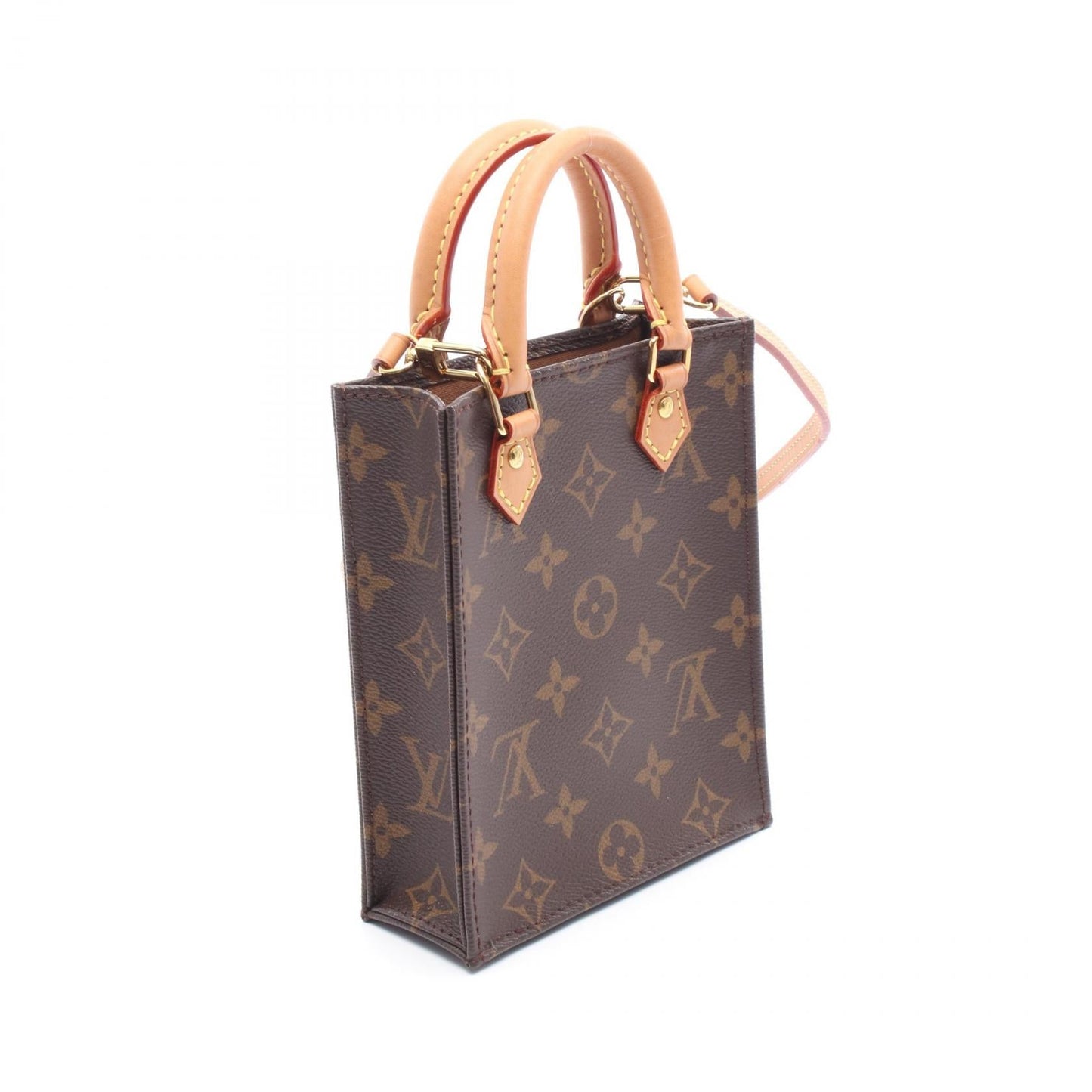 Louis Vuitton Petit Sac Plat Monogram 2way Bag