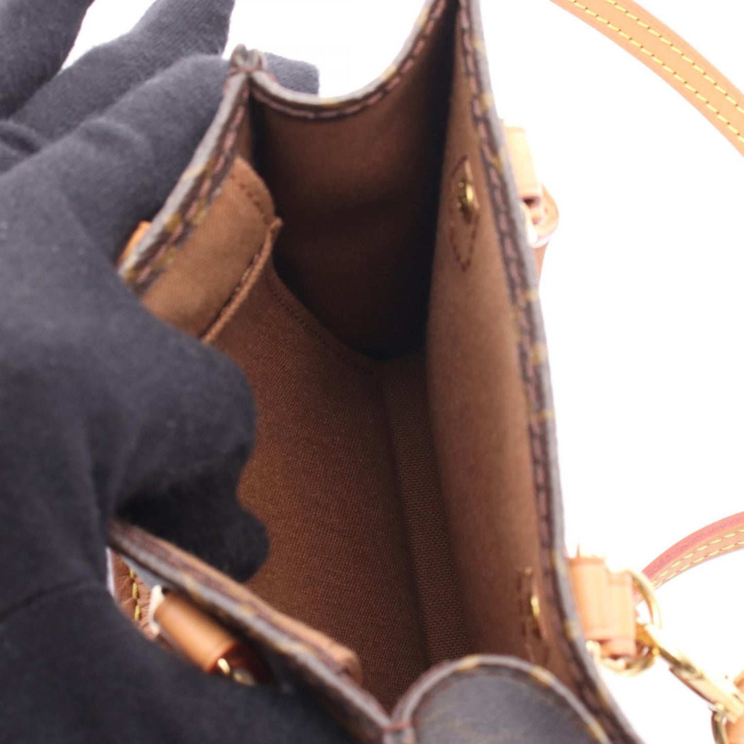 Louis Vuitton Petit Sac Plat Monogram 2way Bag