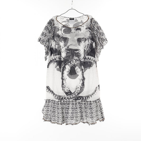 Chanel Lion Coco Mark Cotton Silk Dress