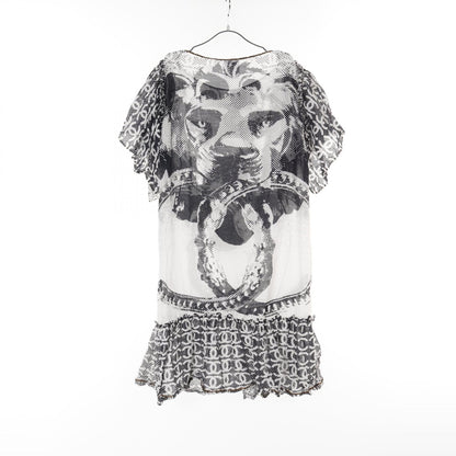 Chanel Lion Coco Mark Cotton Silk Dress