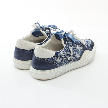 Louis Vuitton LV Ollie Line Suede Leather Fabric Sneakers
