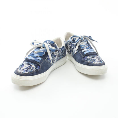 Louis Vuitton LV Ollie Line Suede Leather Fabric Sneakers