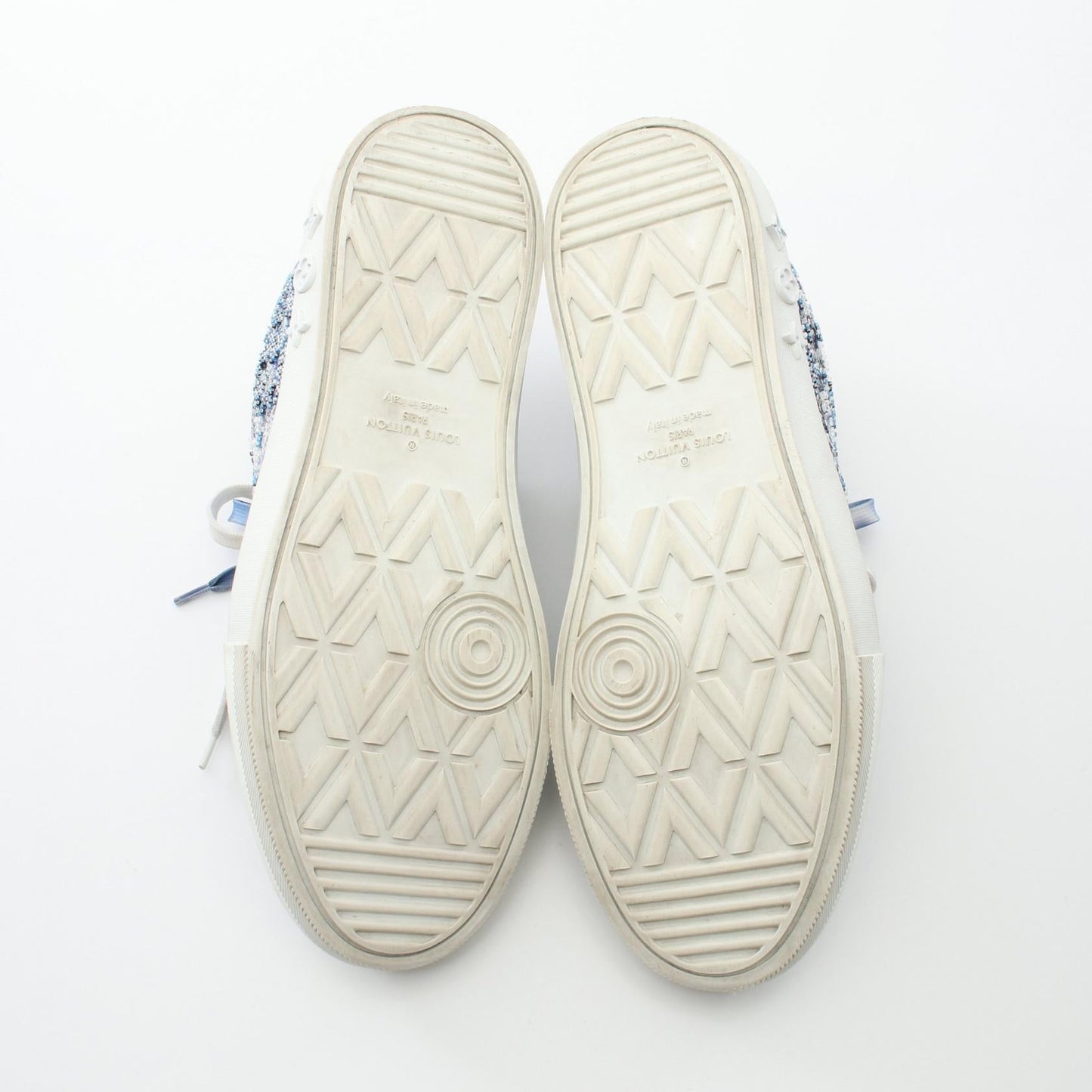 Louis Vuitton LV Ollie Line Suede Leather Fabric Sneakers