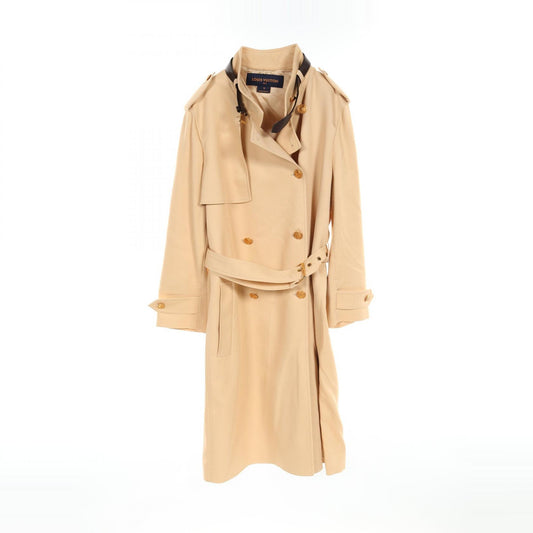 Louis Vuitton Belt Collar LV Button Wool Viscose Coat