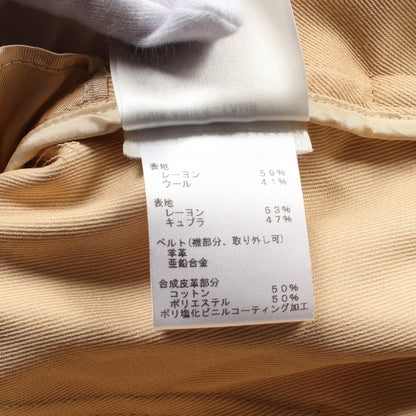 Louis Vuitton Belt Collar LV Button Wool Viscose Coat