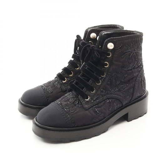 Chanel Coco Mark Fabric Boots