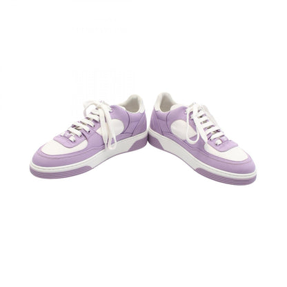 Chanel Coco Mark Canvas Leather Sneakers