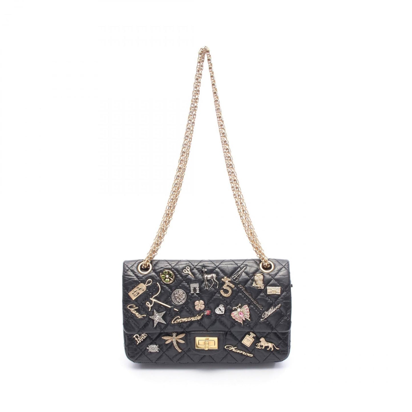 Chanel 2.55 Matelasse Mademoiselle Chain Leather Shoulder Bag