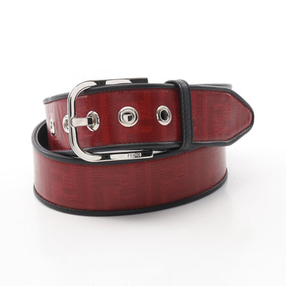 Fendi Leather PVC Coated Canvas Belt
