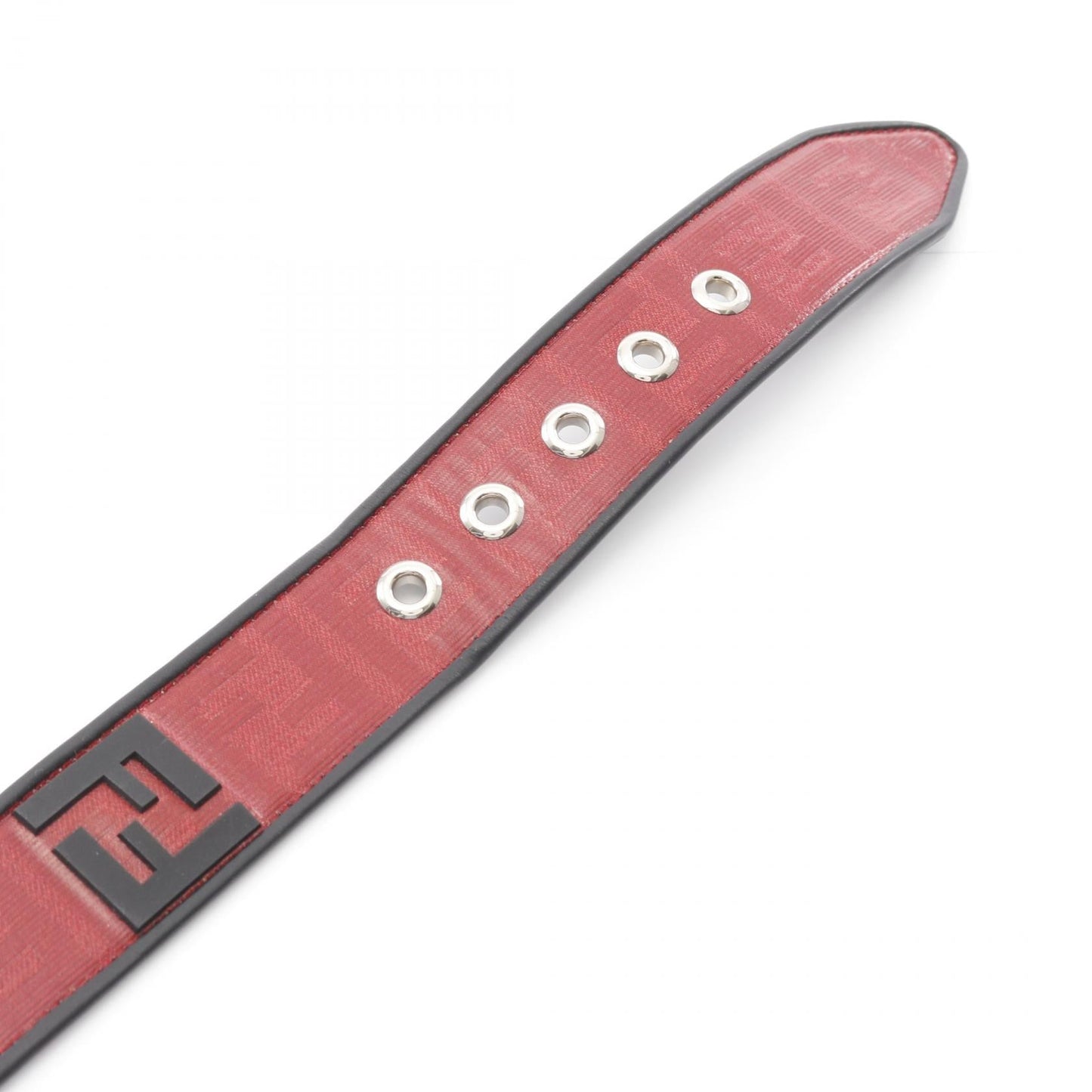 Fendi Leather PVC Coated Canvas Belt