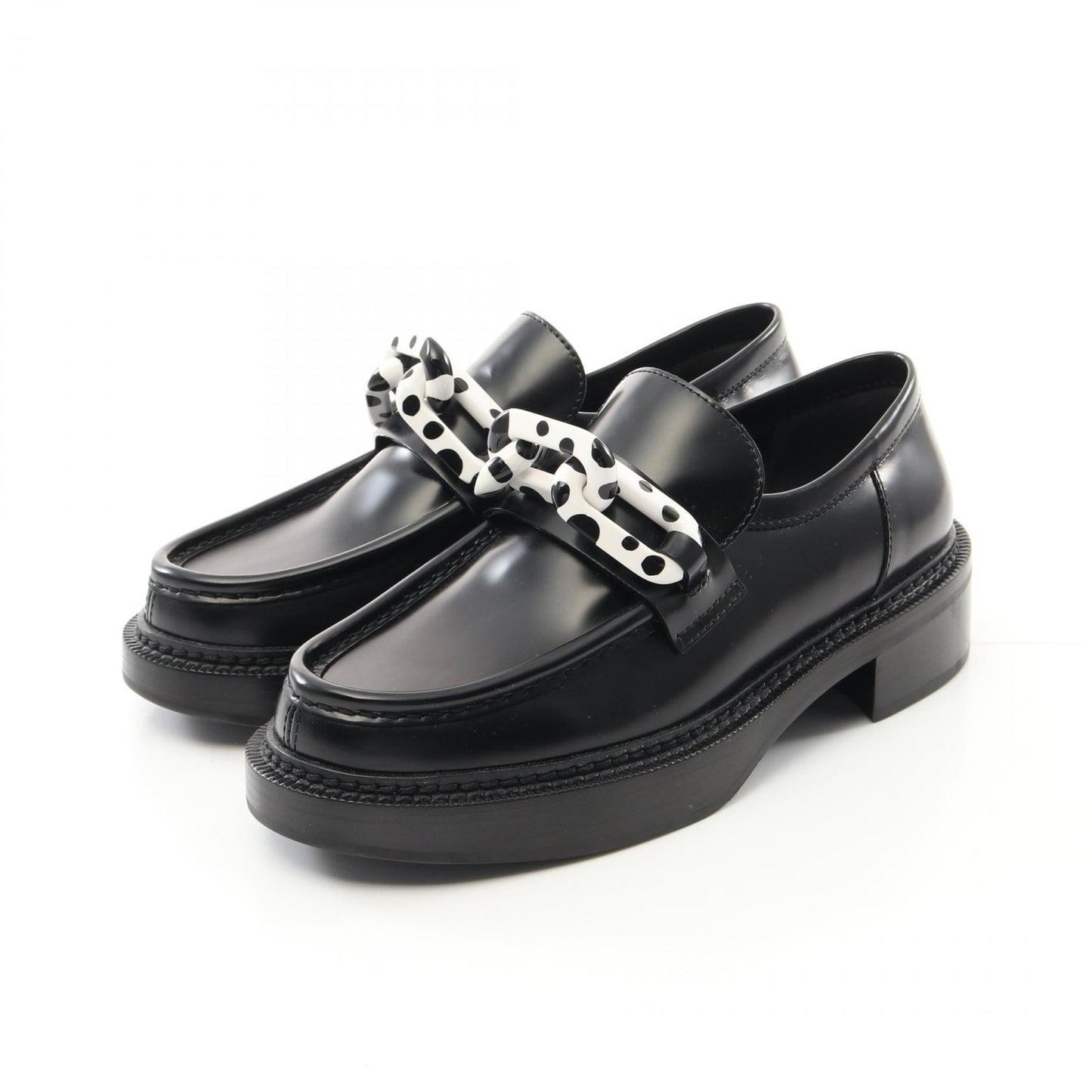Louis Vuitton × Kusama Yayoi Academy Line Leather Loafers