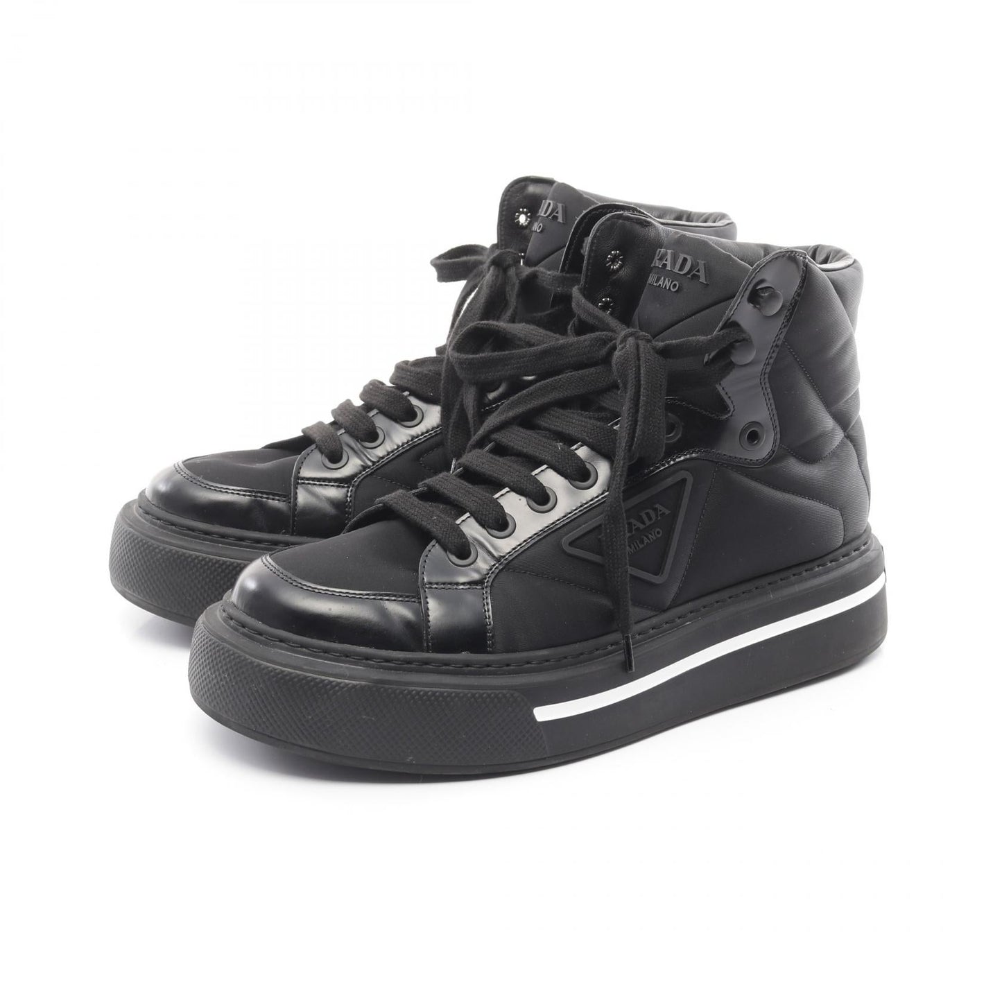 Prada Re-Nylon Macro High-Top Sneakers