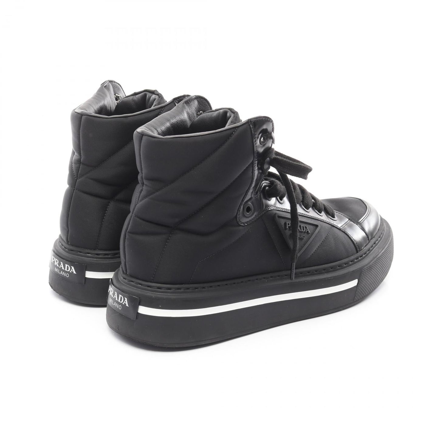 Prada Re-Nylon Macro High-Top Sneakers