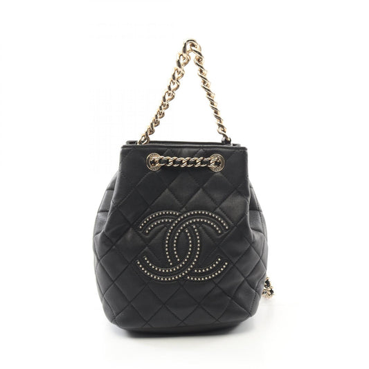 Chanel Matelassé Studs Coco Mark Calfskin Backpack