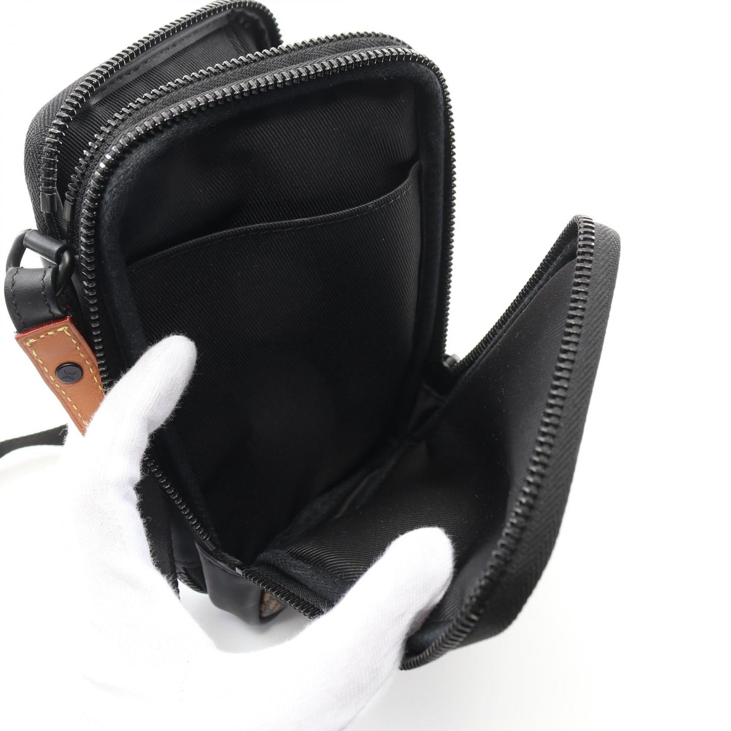 Louis Vuitton LOUIS VUITTON × NIGO Double Phone Pouch Damier Giant Shoulder Bag