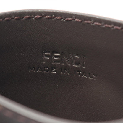 Fendi FF Logo Leather PVC Coated Canvas Card Case