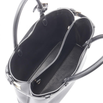 Prada Buckle Double Belt Leather Handbag