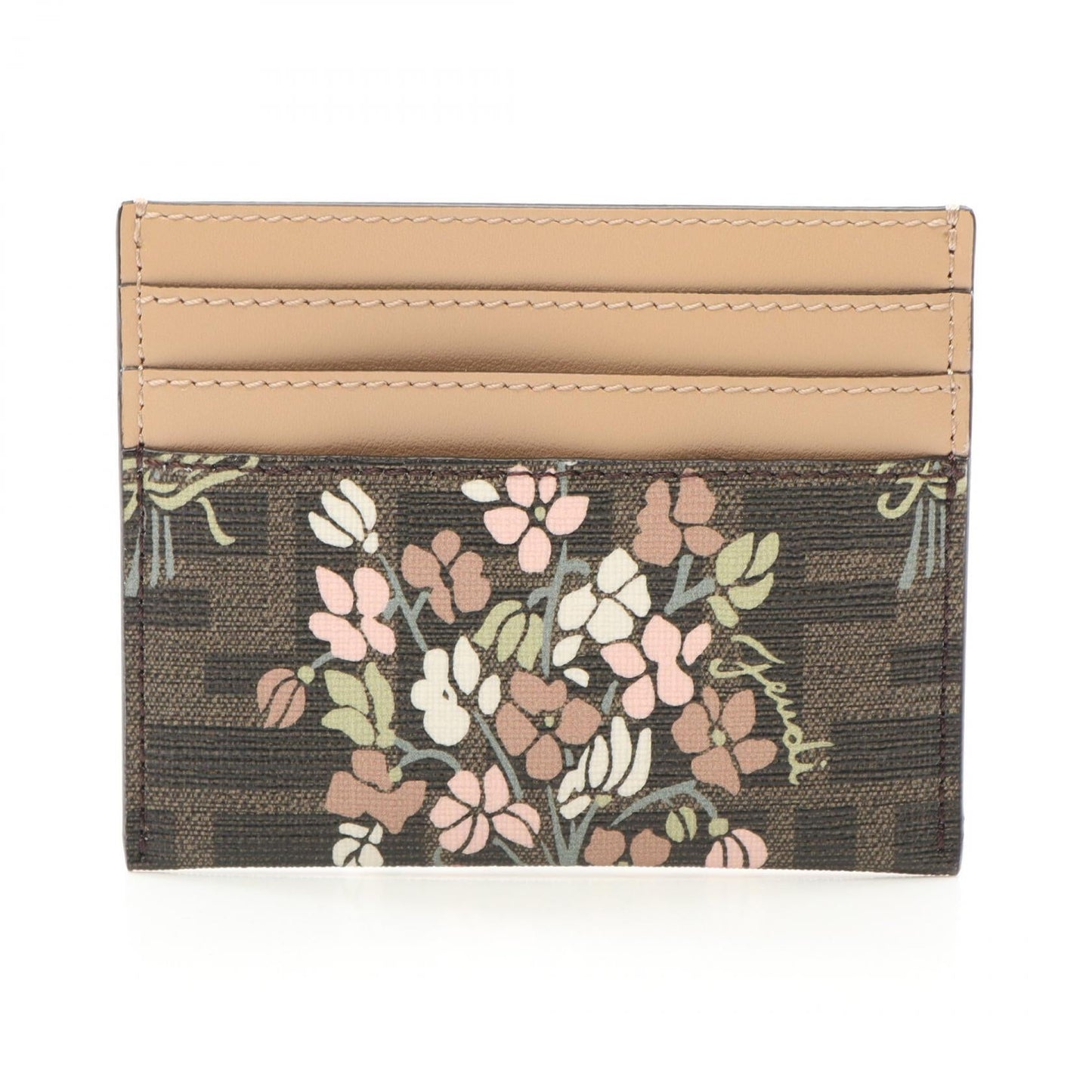 Fendi PVC Coated Canvas × Leather Card Case 8M0445AURFF174H