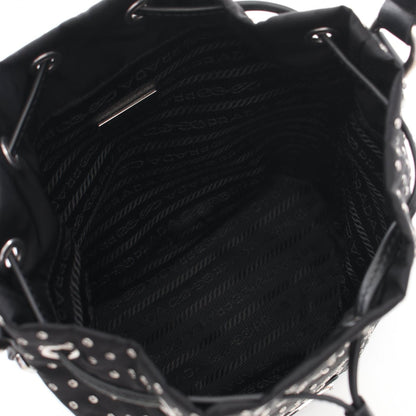 Prada Studs Nylon Handbag