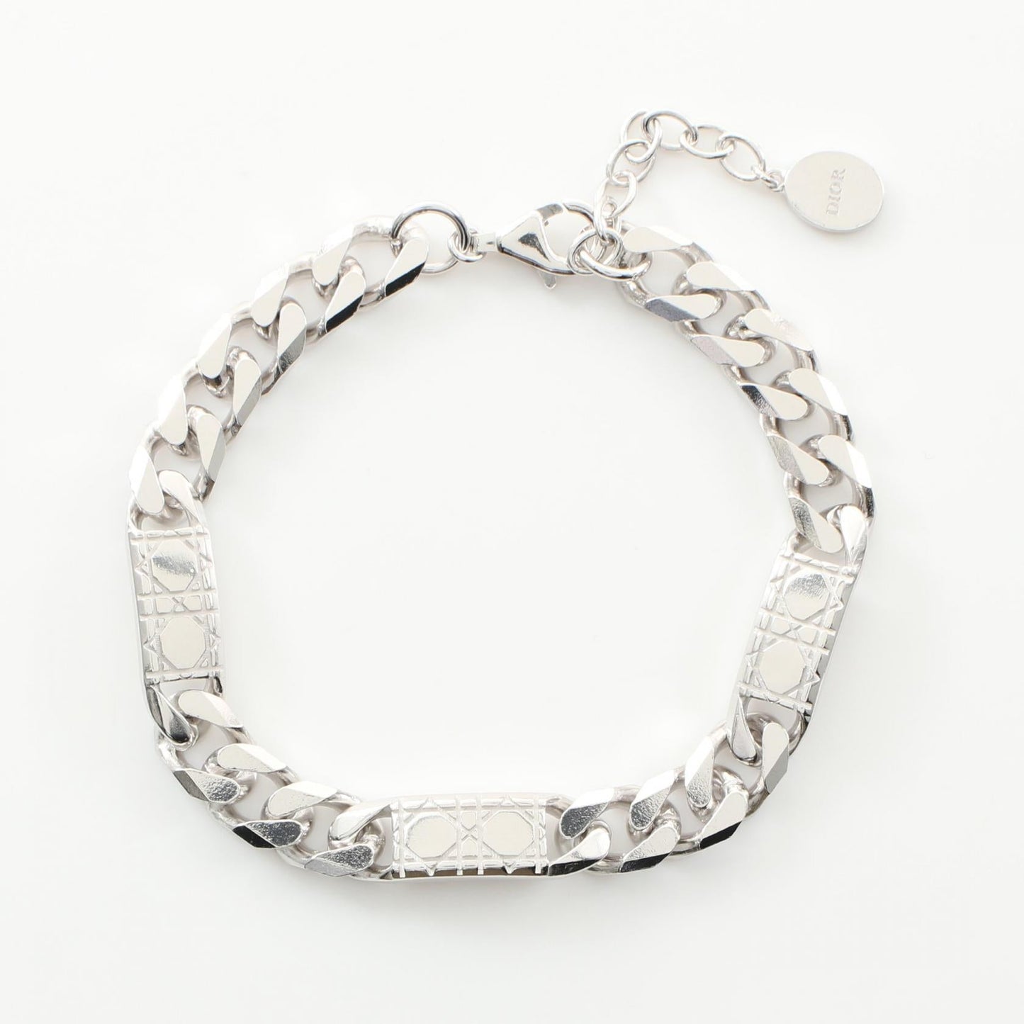 Dior Homme Chain Link Cannage Silver 925 Bracelet
