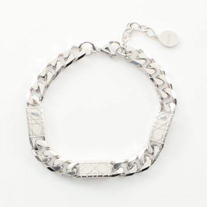 Dior Homme Chain Link Cannage Silver 925 Bracelet