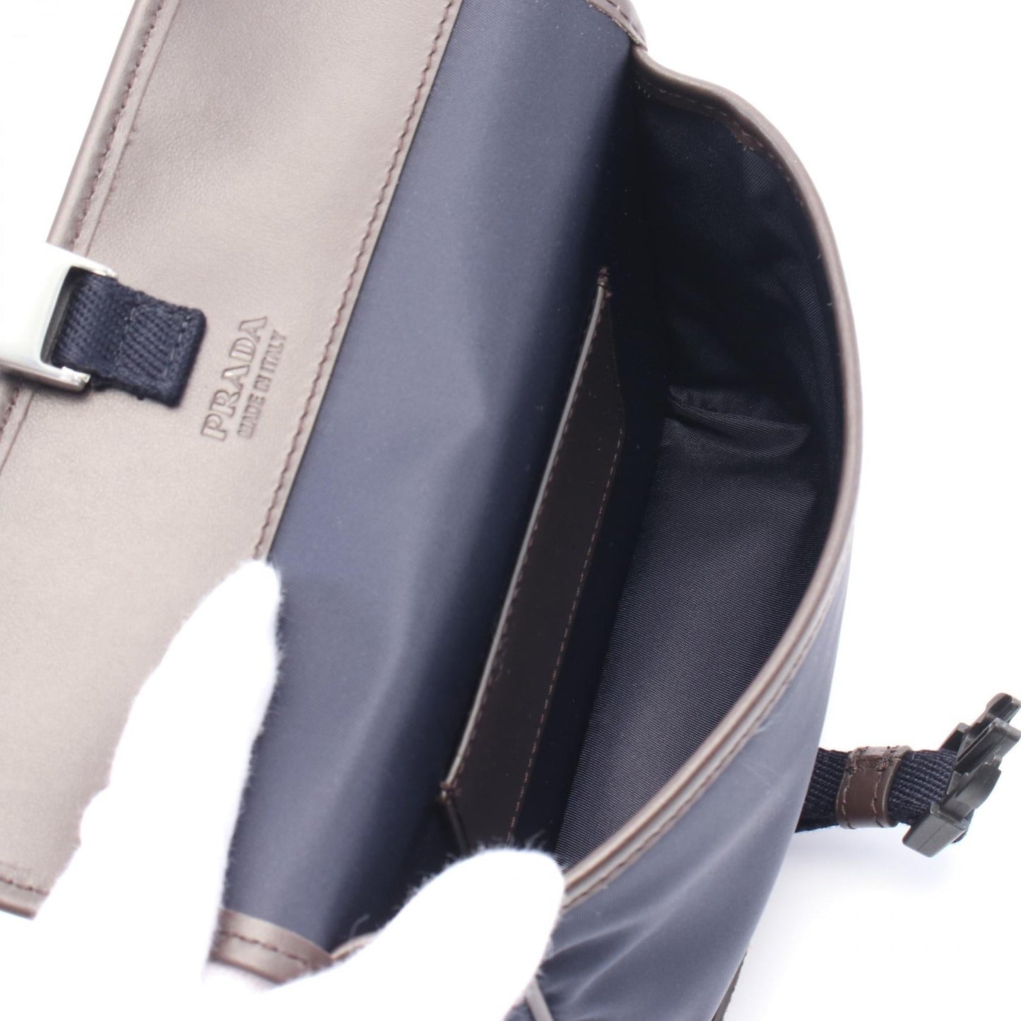 Prada RE NYLON TESSUTO+SAFFIANO Shoulder Bag