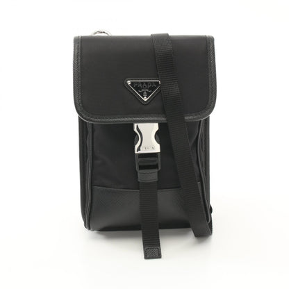 Prada TESSUTO+SAFFIAN Shoulder Bag Nylon Saffiano Leather Shoulder Bag