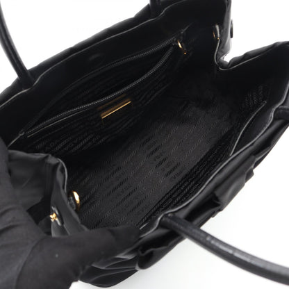 Prada Nylon Leather Handbag