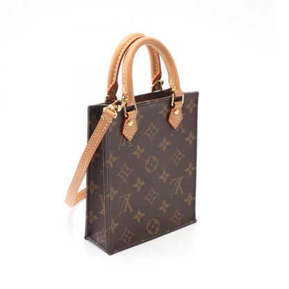 Louis Vuitton Petit Sac Plat Monogram Coated Canvas Handbag