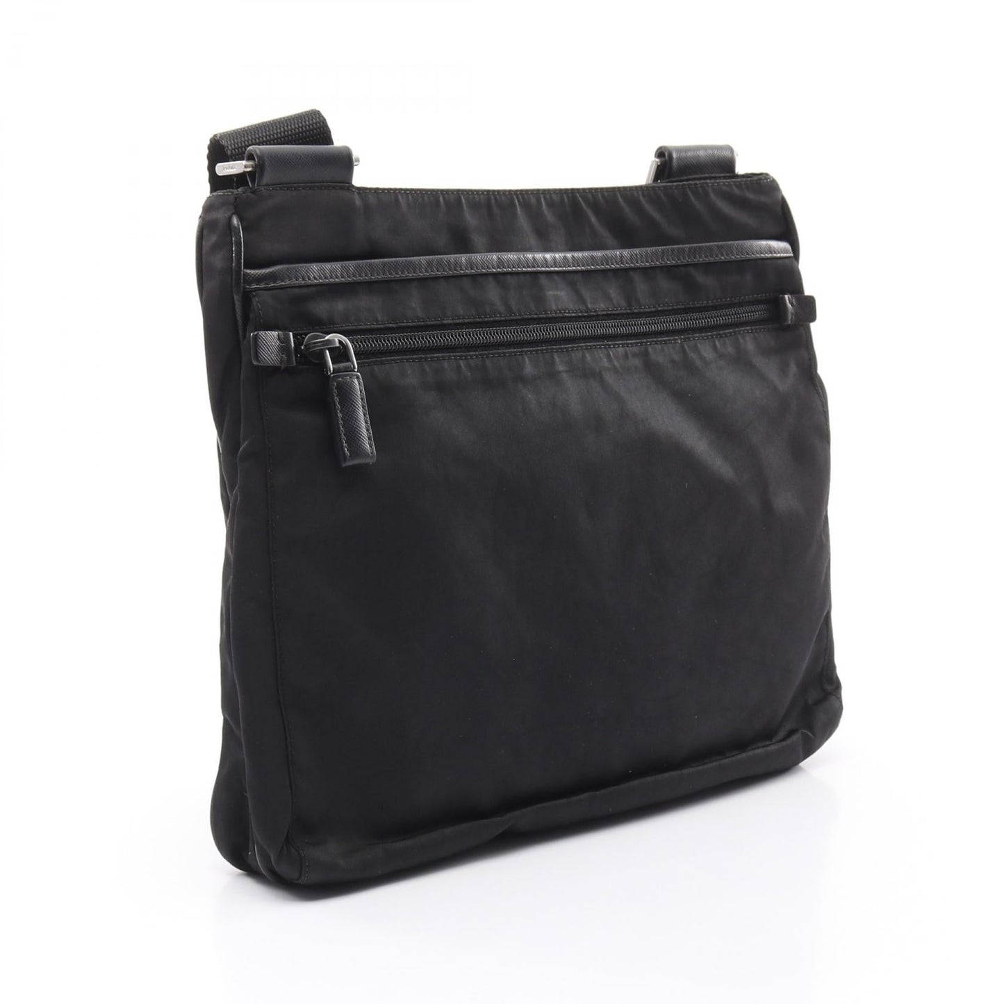 Prada Nylon Saffiano Leather Shoulder Bag