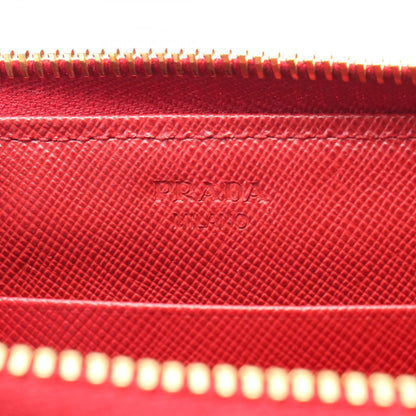 Prada SAFFIANO TRIANG Saffiano Leather Long Wallet
