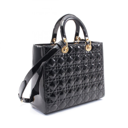 Dior Lady Dior Patent Leather Handbag