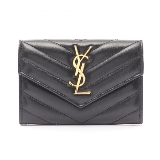 Saint Laurent Monogram Envelope Leather Wallet