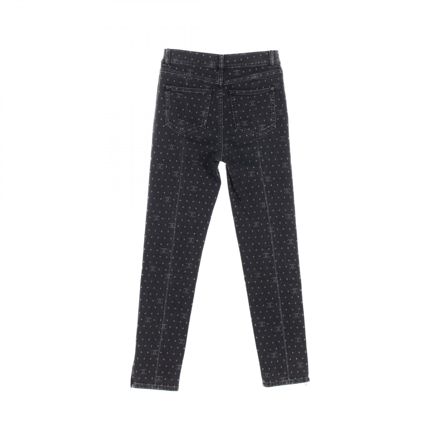 Chanel Coco Mark Dot Cotton Denim Pants