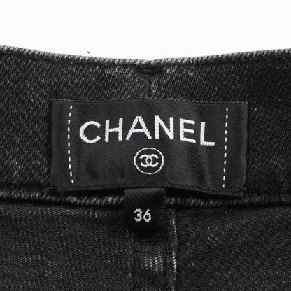 Chanel Coco Mark Dot Cotton Denim Pants