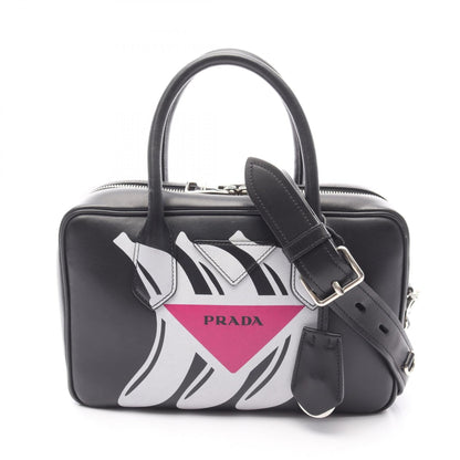 Prada Banana Print Leather Handbag