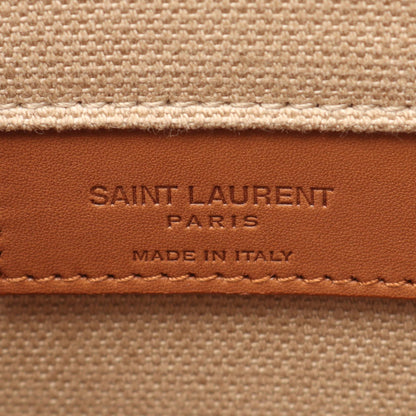 Saint Laurent Sac de Jour Thin Large Canvas Leather Tote Bag